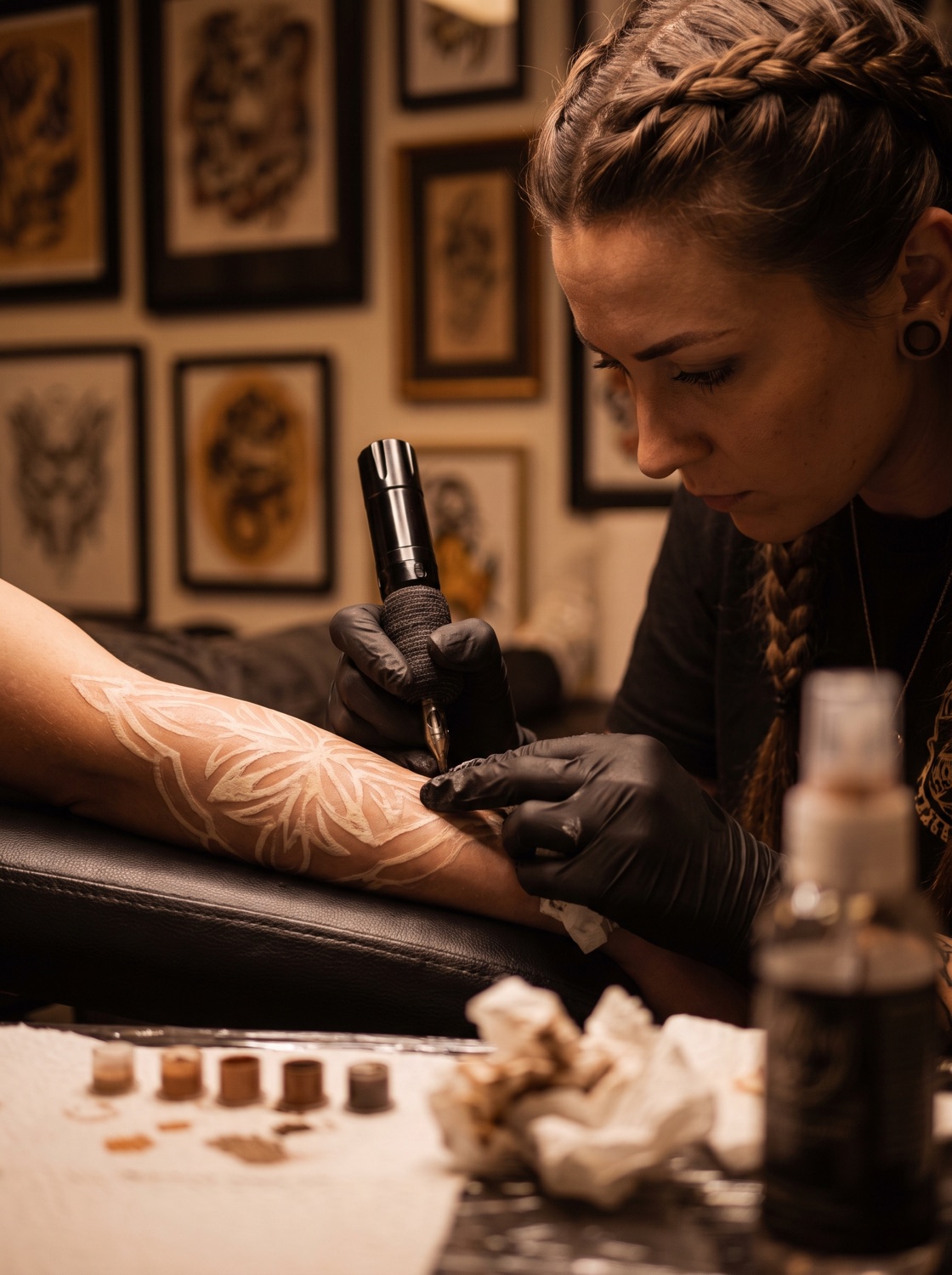 Tattoo work at Crooked Finger